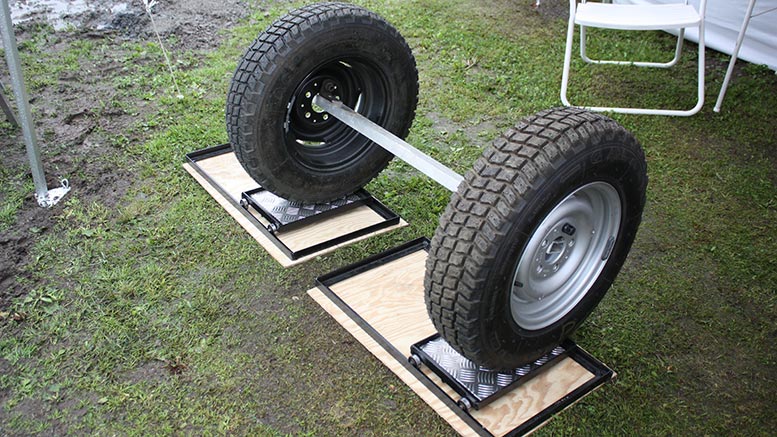 Husvagnsglider enkelaxlig vagn